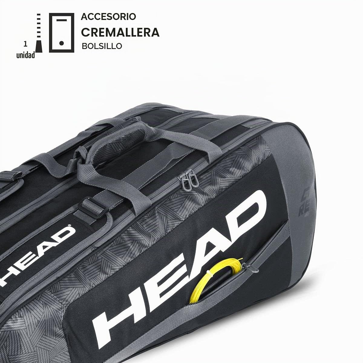 Head Core 9r Bolsa de Tenis, Unisex