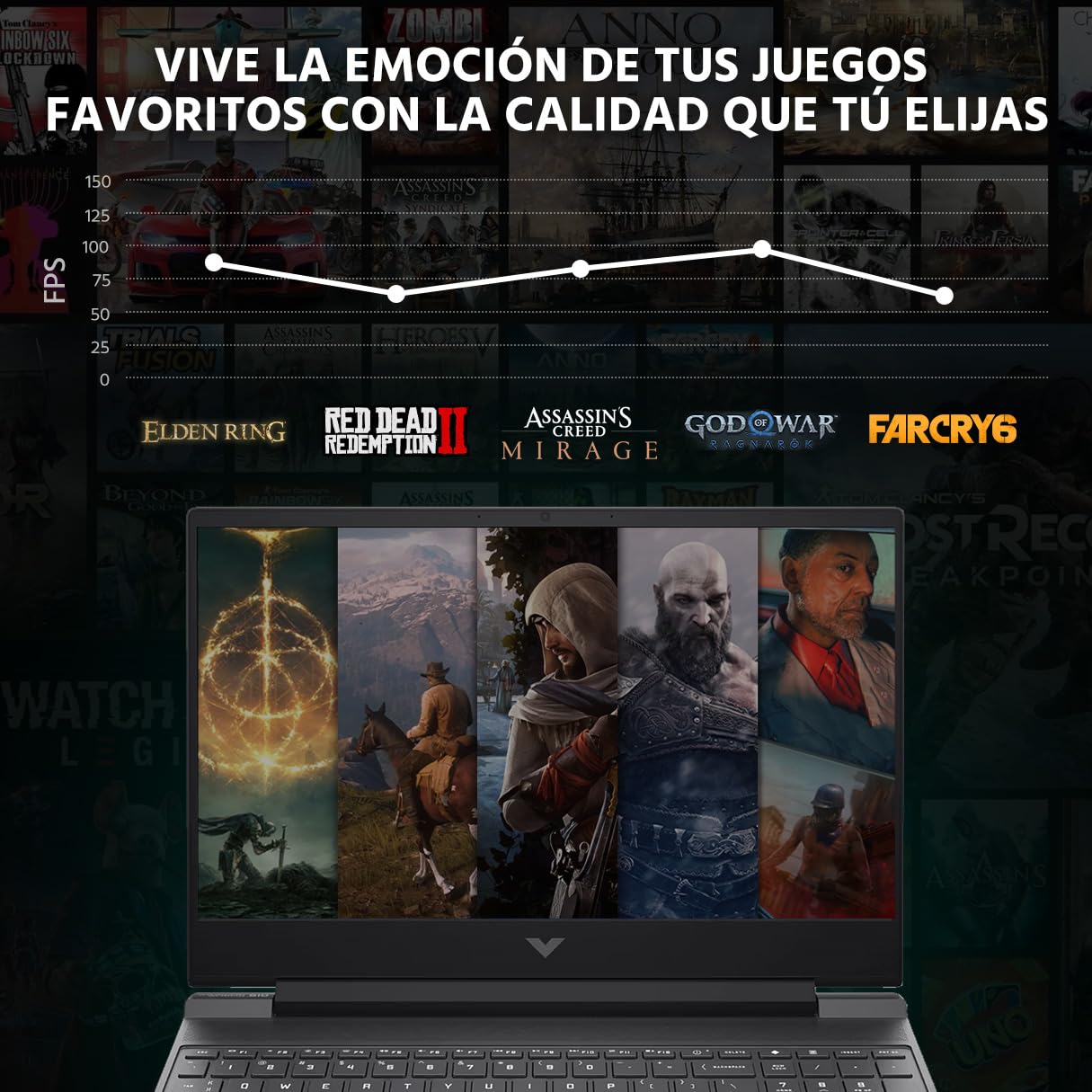 HP Laptop Gamer Victus NVIDIA GeForce RTX 4050 Intel Core i5 13420H 16GB RAM 512GB SSD 15.6" Windows 11 Home Teclado en Ingles