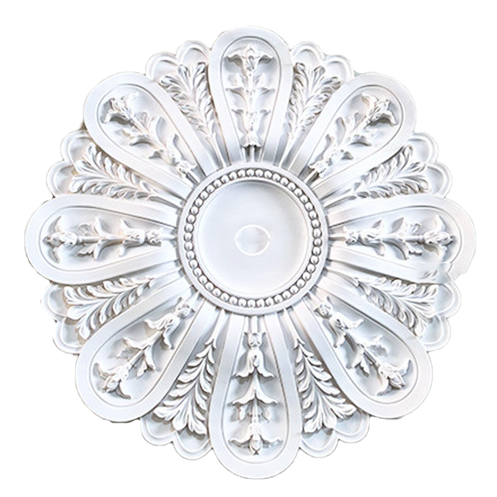Decorative White PU Chandelier Ceiling Medallion 27-66cm(White a,45cm)