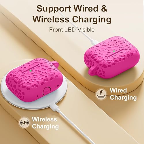 Miniatura 3 de Funda compatible con Airpods Pro de 2 generación, funda protectora completa de silicona suave y suave para Apple AirPods Pro, funda LED frontal