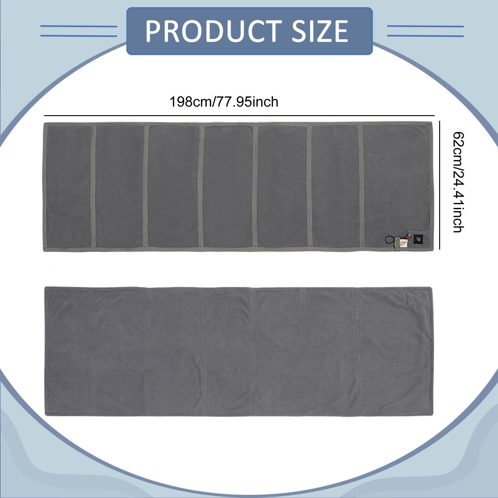Colchoneta Térmica Multiusos para Saco de Dormir, Plegable, con Control de Temperatura, Aislante para Tienda de Campaña, Compatible con Alimentación U, Gris