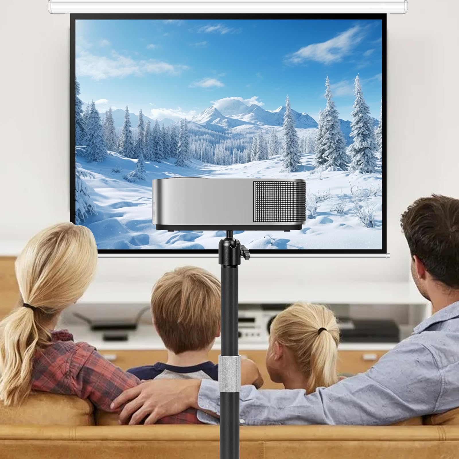 AKOZLIN Support projecteur sol réglable hauteur 19"-49,21" rotation 360° universel plafond charge 6 kg compatible caméra webcam