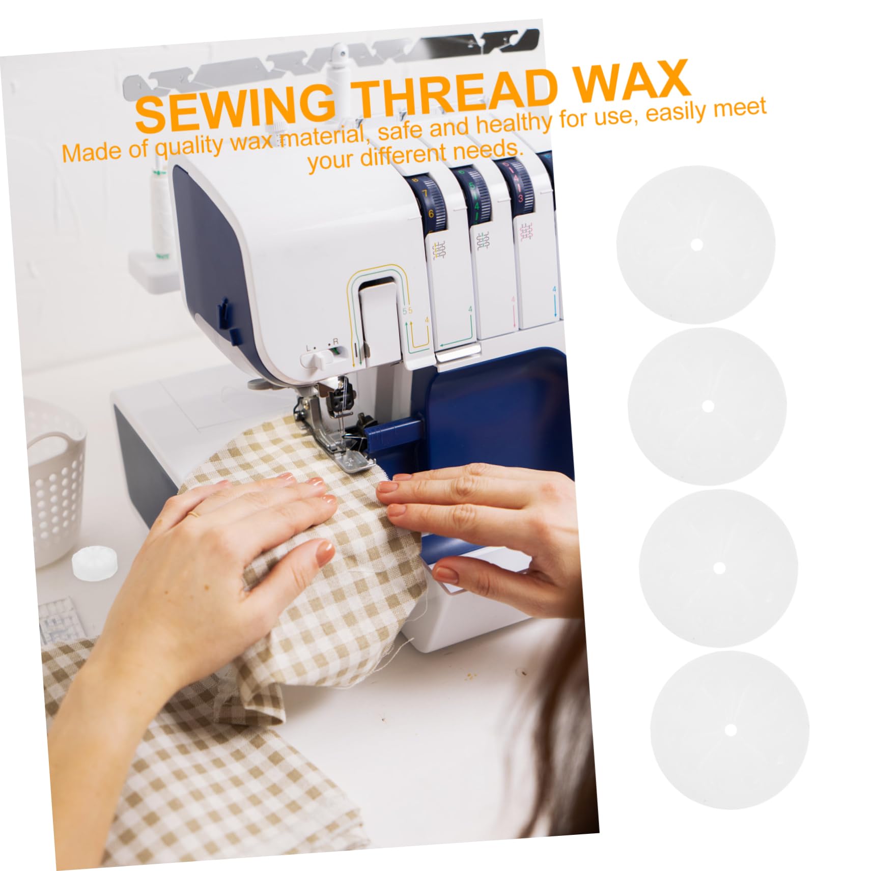 Maitys 2 Pcs Thread Wax Thread Conditioner Beeswax For Hand Sewing Embroidery Beeswax Floss Conditioner For Quilting Sewing Strengthening Line Embroidery Wax (Yellow,Clear Case