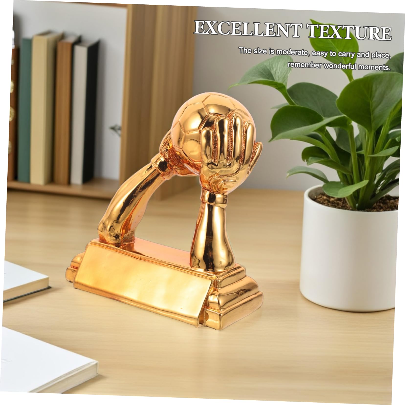 Alasum Resin Fußball Trophäe für Torwart Kleine Sportauszeichnung in Bronze Robustes Desktop Ehrenpreis für Torhüter für Fußballfans und Turniersieger
