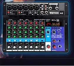 8 6 4 3 2 Canais Mesa De Som Profissional Portátil Mixers Som Mixagem Console Entrada do Computador 48V Número de Potência Transmissão ao vivo a4 a6 a8 novo (mesa de som 8 canal) loopback para DJ