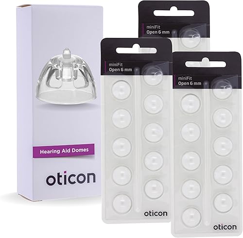 Oticon MiniFit Open (0.236 in - S) 30 domos, repuestos originales OEM Dinamarca, cúpulas para audífonos Oticon Bernafon Sonic Philips MiniRITE - 3