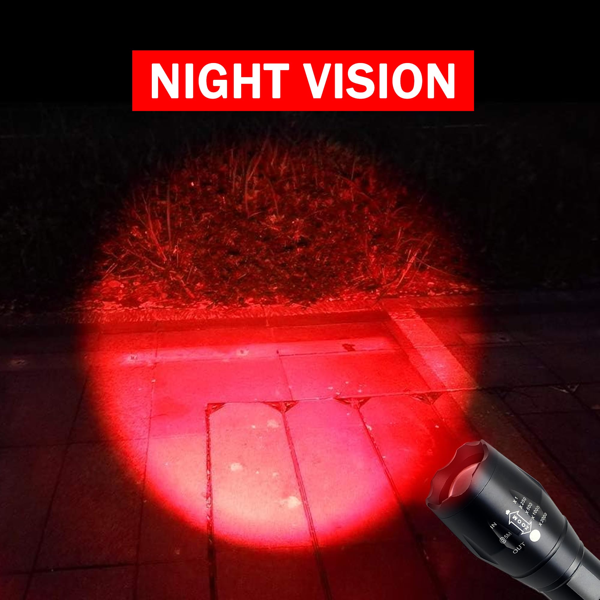 Latarka LED (czerwone światło)