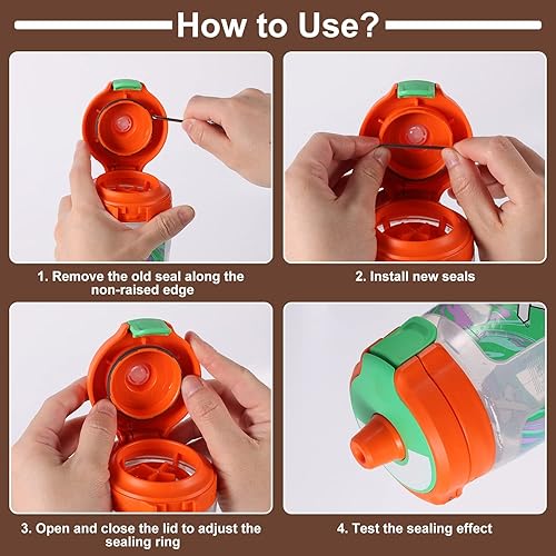 Miniatura 4 de 4 juntas de repuesto compatibles con botella de agua Gatorade, repuesto de sello de tapa de silicona para botella Gatorade Gx de 30 onzas, anillo de