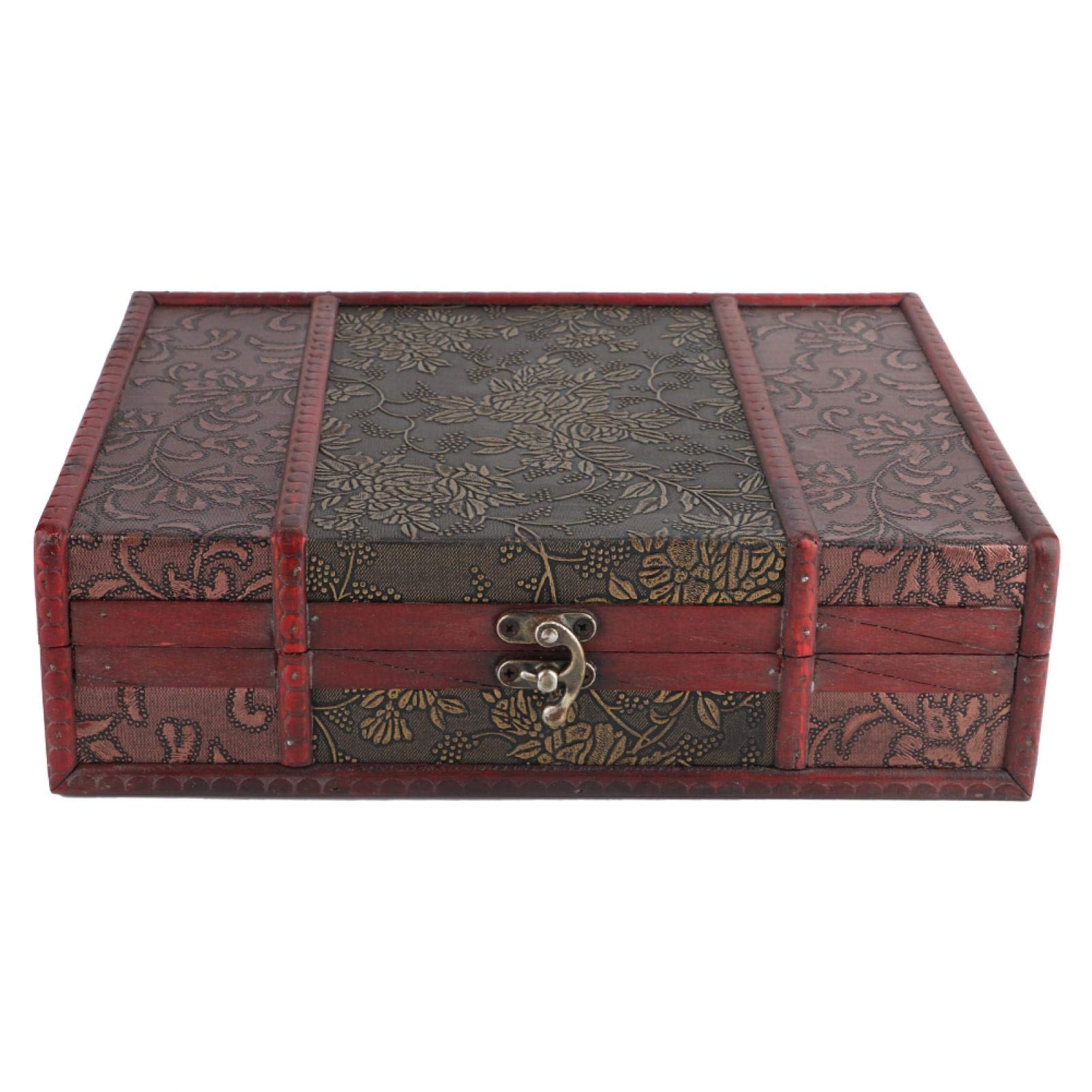 Evtscan Brown Retro Style Wooden Handcrafted Decorative Storage Boxs For Jewelry Trinket Keepsakes