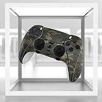 Vista 5 de PlayVital 2 Set Skin Decals Sticker for ps5 Edge Wireless Controller, Custom Vinyl Decal Skins Wrap Cover for ps5 Edge Controller - Army Green