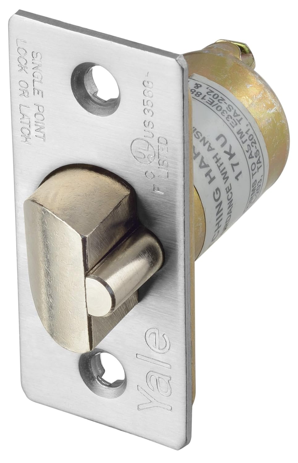 Yale MCD238-DLCH 2-3/8 X 626 Latch Bolt, Dead Latching, 2 3/8" Backset, 626 Satin Chrome