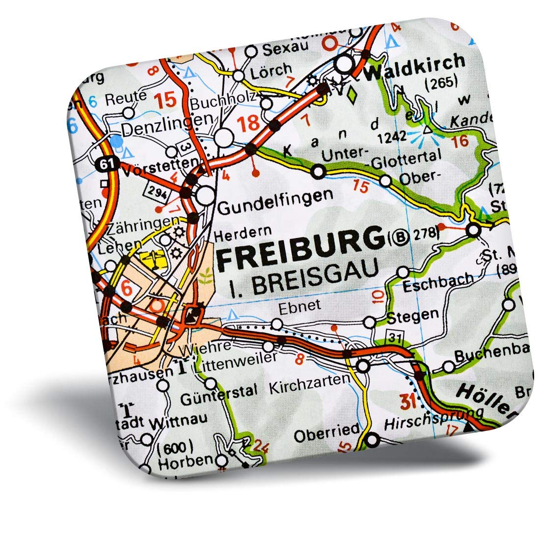 Destination Vinyl Ltd Fridge Magnet - Freiburg Im Breisgau Germany German Map For Office, Cabinet And Whiteboard, Magnetic Stickers, 45070