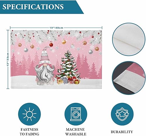 Vista 76 de Juego de 6 manteles individuales rojos para el día de San Valentín, diseño de corazón de San Valentín, resistentes al calor, lavables, manteles