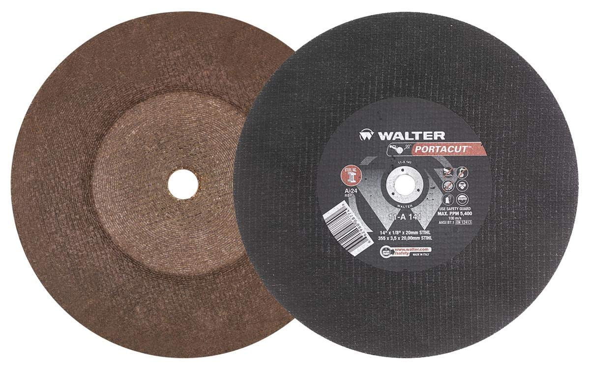 Walter Portacut High-Speed Cutoff Wheel, 14" X 1/8", A-24 Grit, For STIHL Saws (Pack Of 10)