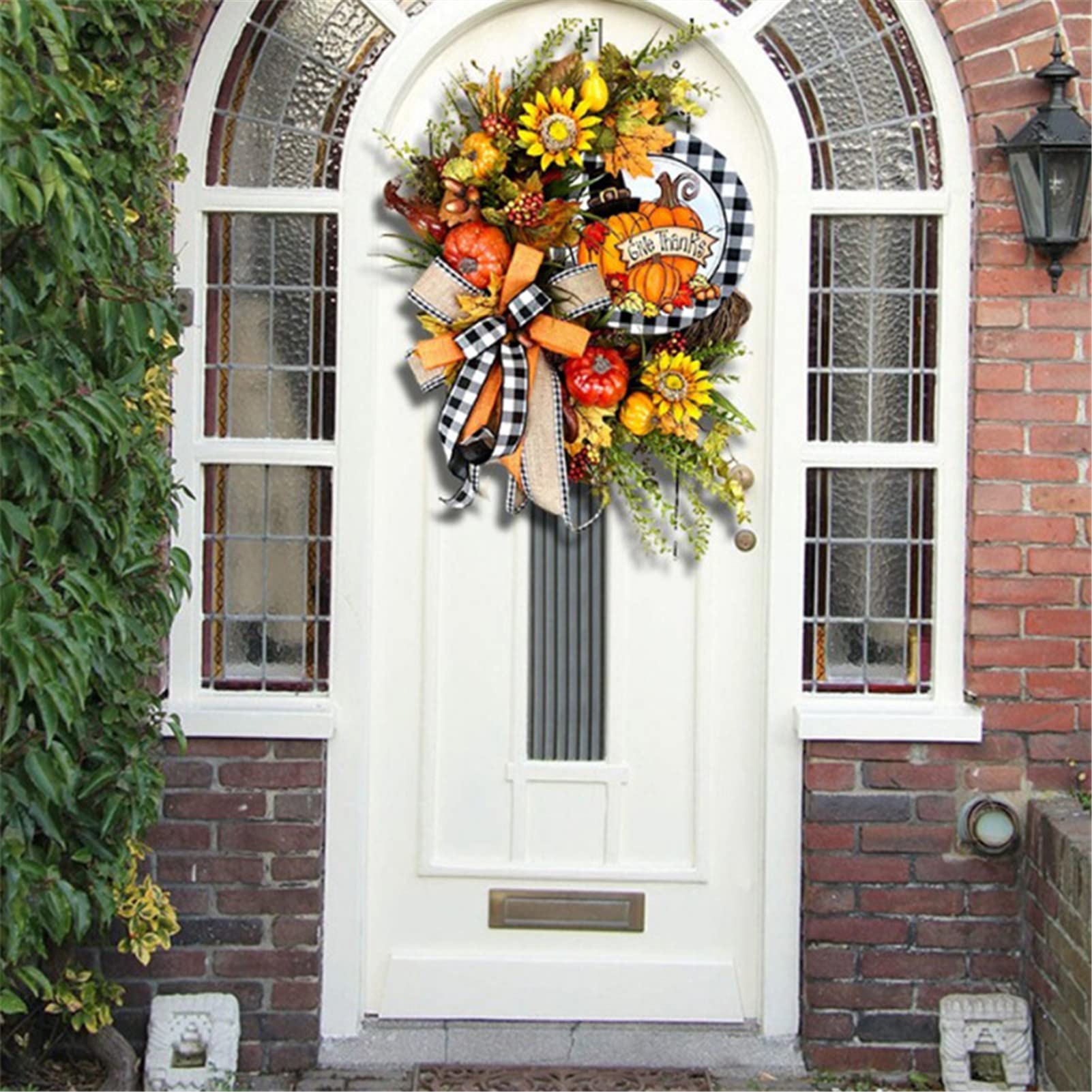Ghirlanda di Foglie d'Acero Artificiale, Foglie Vite Autunnale Acero Ghirlanda Decorazione Decorazione per la casa del Ringraziamento di Natale di Halloween