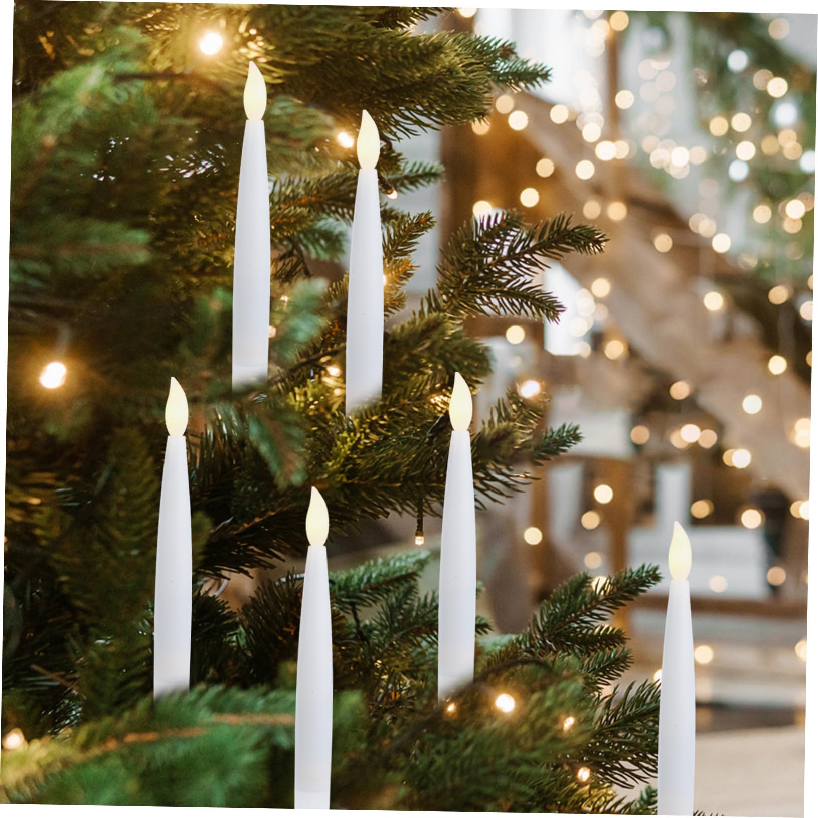 12 Juegos Velas LED Cálidas Efecto para Árbol de Navidad Juego de Unidades con Clips y Ganchos Decoración Duradera para Fiestas y Navideño