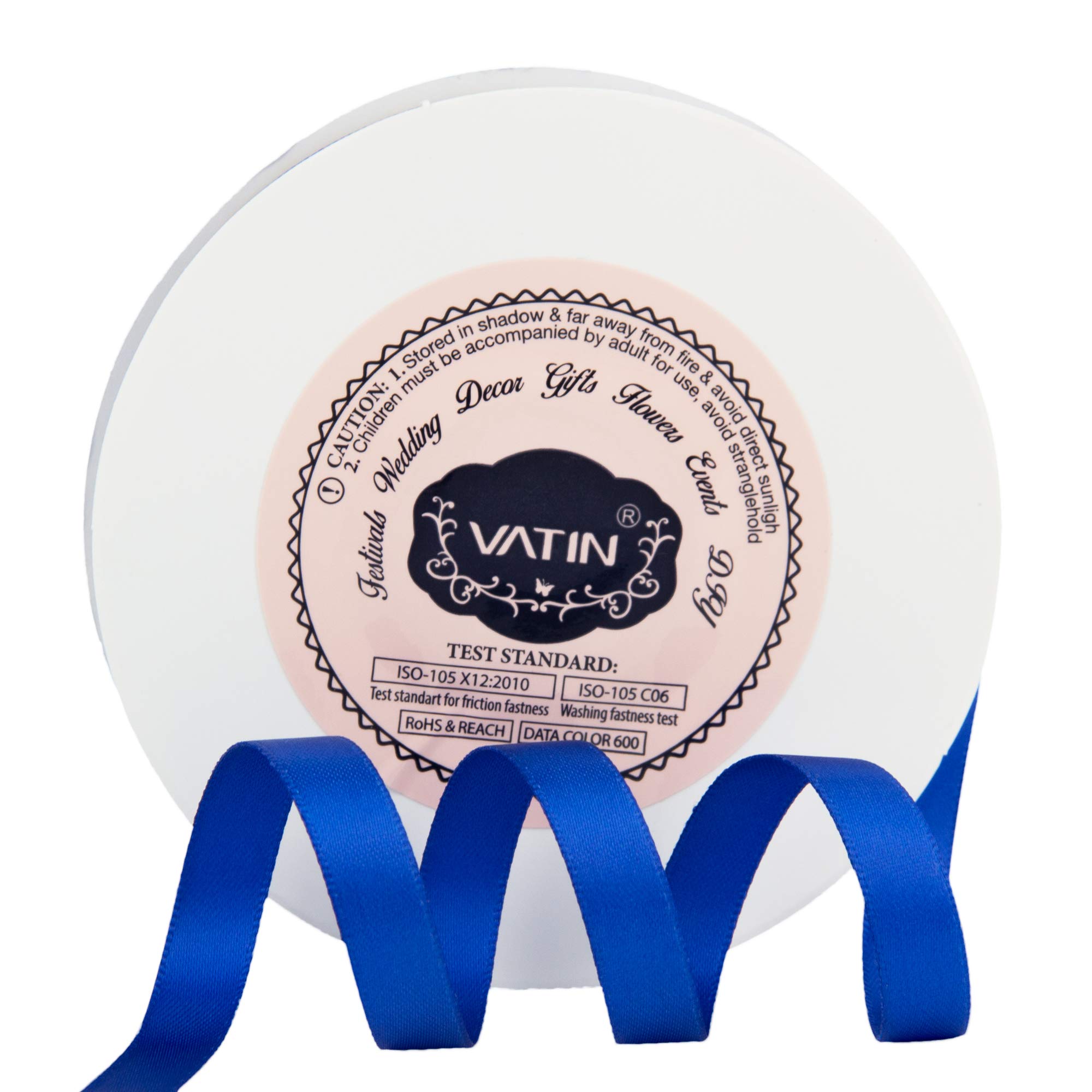 VATIN 100mm Wide Double Faced Polyester Deep Navy Blue Satin Ribbon- 4.5 Metre/Spool, Perfect for Chair Sash, Making Bow, Sewing and Wedding Bouquet — view 270