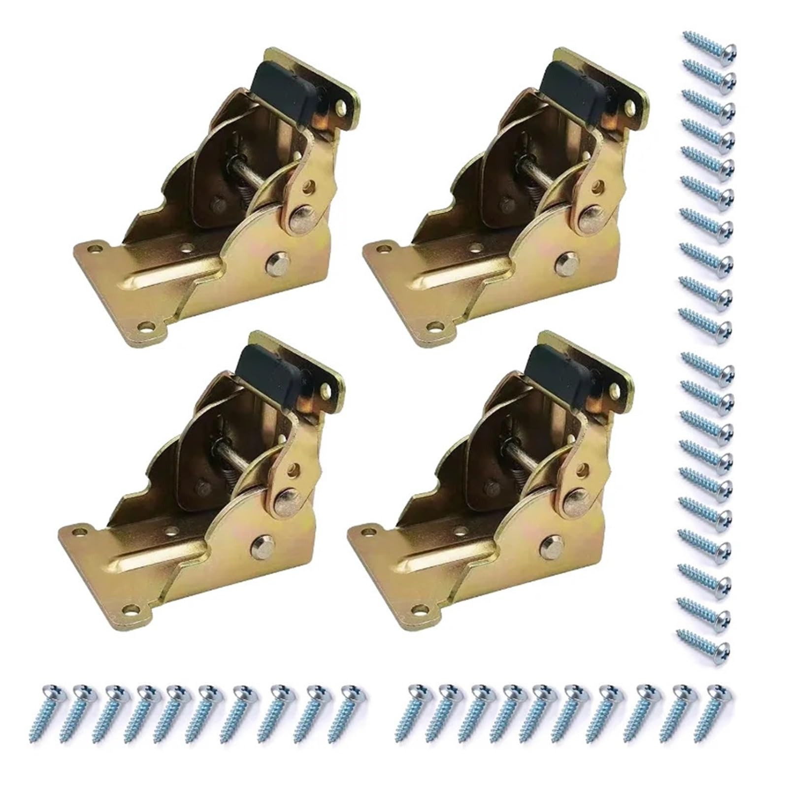 Cbtyacvlp Zinc-4Pcs 4 Pack Foldable Self-Locking Bracket Hinge With Screws Extension Support For Table Leg Bed Workbench(Zinc-4Pcs)
