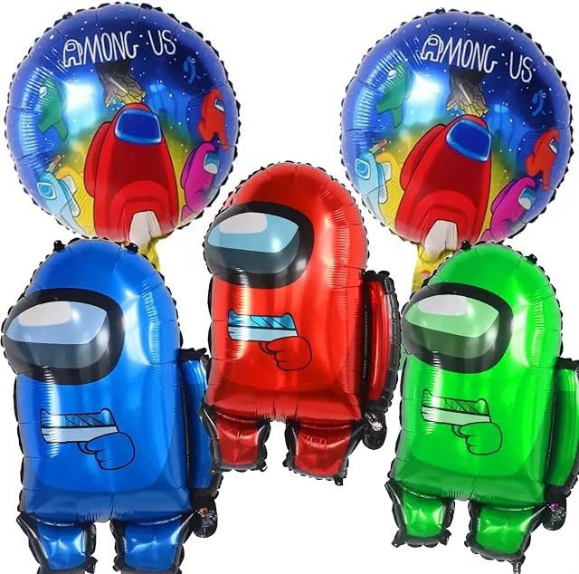 Skypio Party Supplies Among Us Birthday Decorations Game Balloons Among Us Birthday - 5 Pack