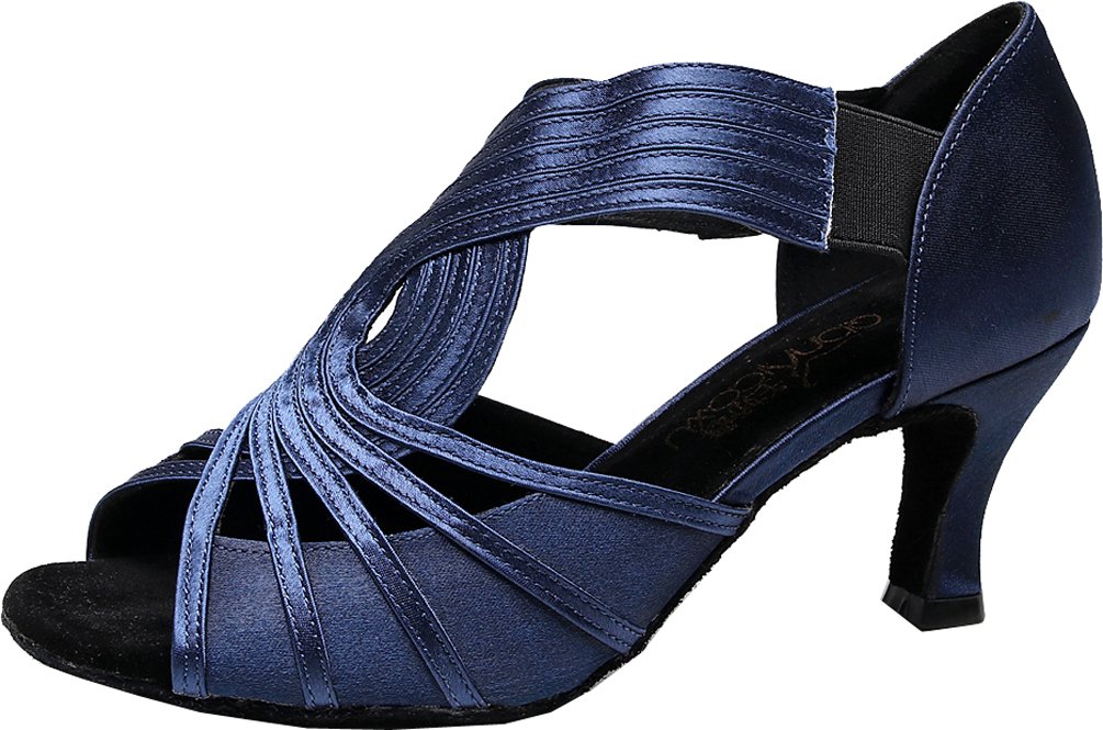Chaussures de danse souples à bout ouvert bleu en taille 39 EU - 8