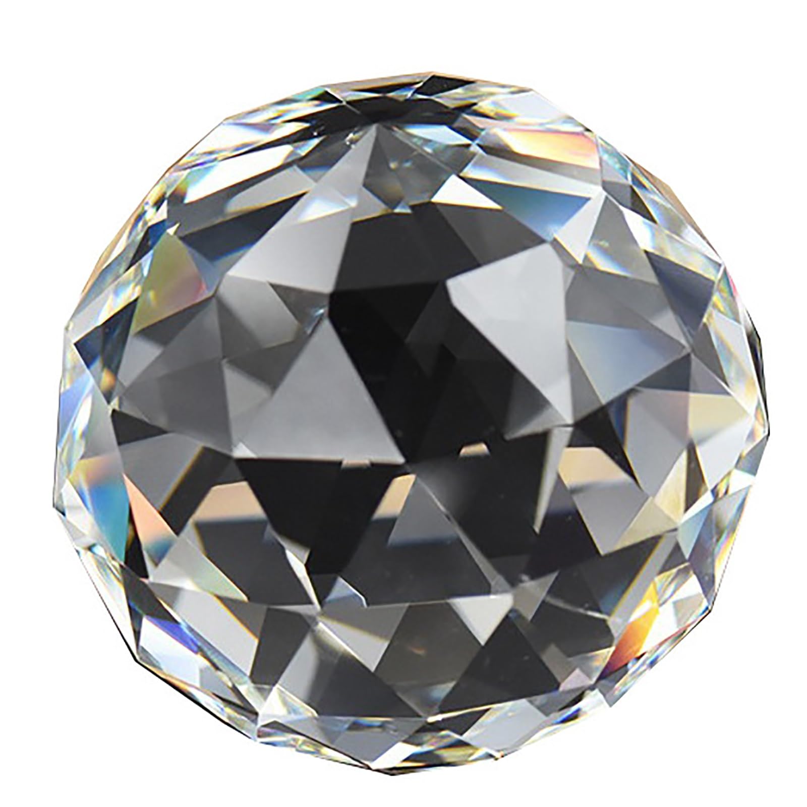 Boule de Cristal Transparente, Matériau en Cristal Artificiel, Boules de Cristal Attrape-Soleil en Verre à Facettes, pour Maison, Restaurant, Hôtel(10cm/3.9in)