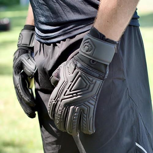 Miniatura 2 de Guantes de portero Renegade GK Fury con protección antimicrobiana tallas 7-11 7 estilos nivel 4 Protectores de dedos Pro-Tek y Giga Grip giga agarre