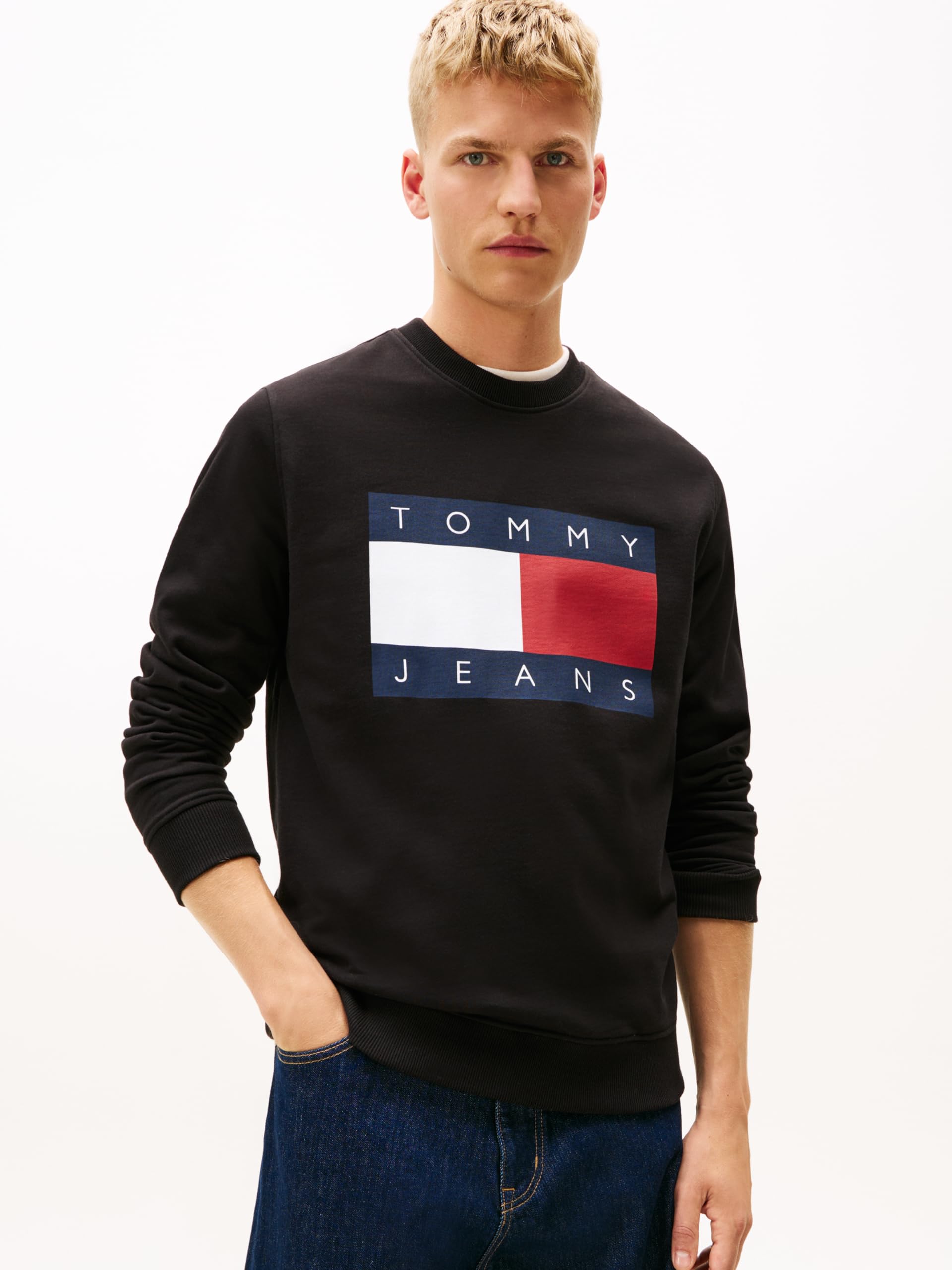 Tommy Hilfiger TJM REG BIG FLAG CNECK EXT Sweatshirt Erkek