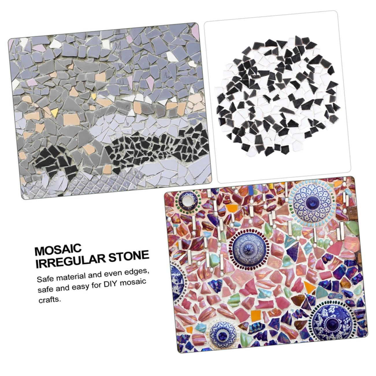 HOMSFOU 1bolsa Azulejos de Mosaico de Cerámica Delicados Piedras Únicas para Bricolaje Perfectos para Proyectos de Arte de Mosaico Interiores