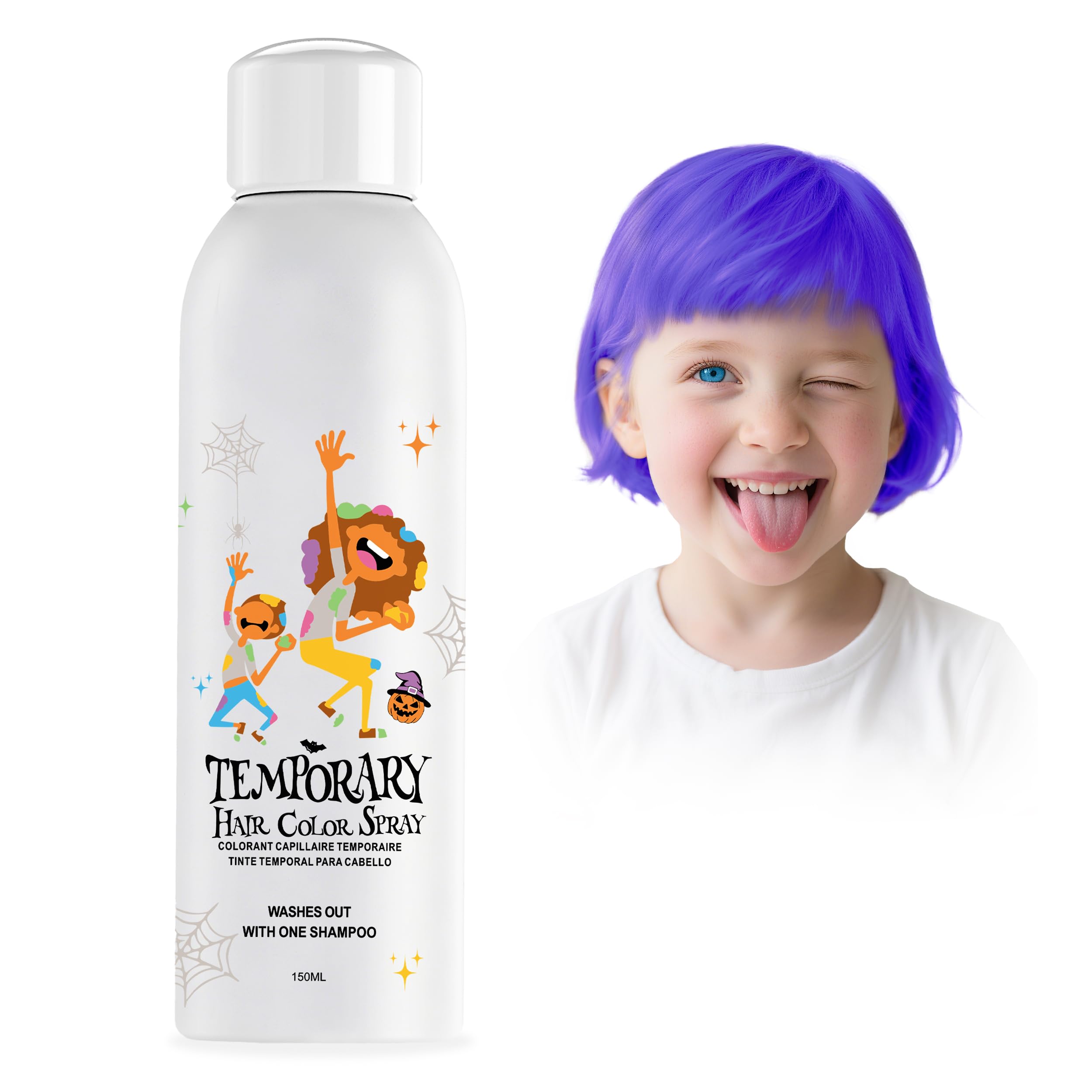 Temporäre Haarfarbenspray, 150ml- Sofortige & Auswaschbare Haarfarbe für Teens, Frauen, Männer - Schnelles Styling für Cosplay, Halloween, Weihnachten, Kostümparty