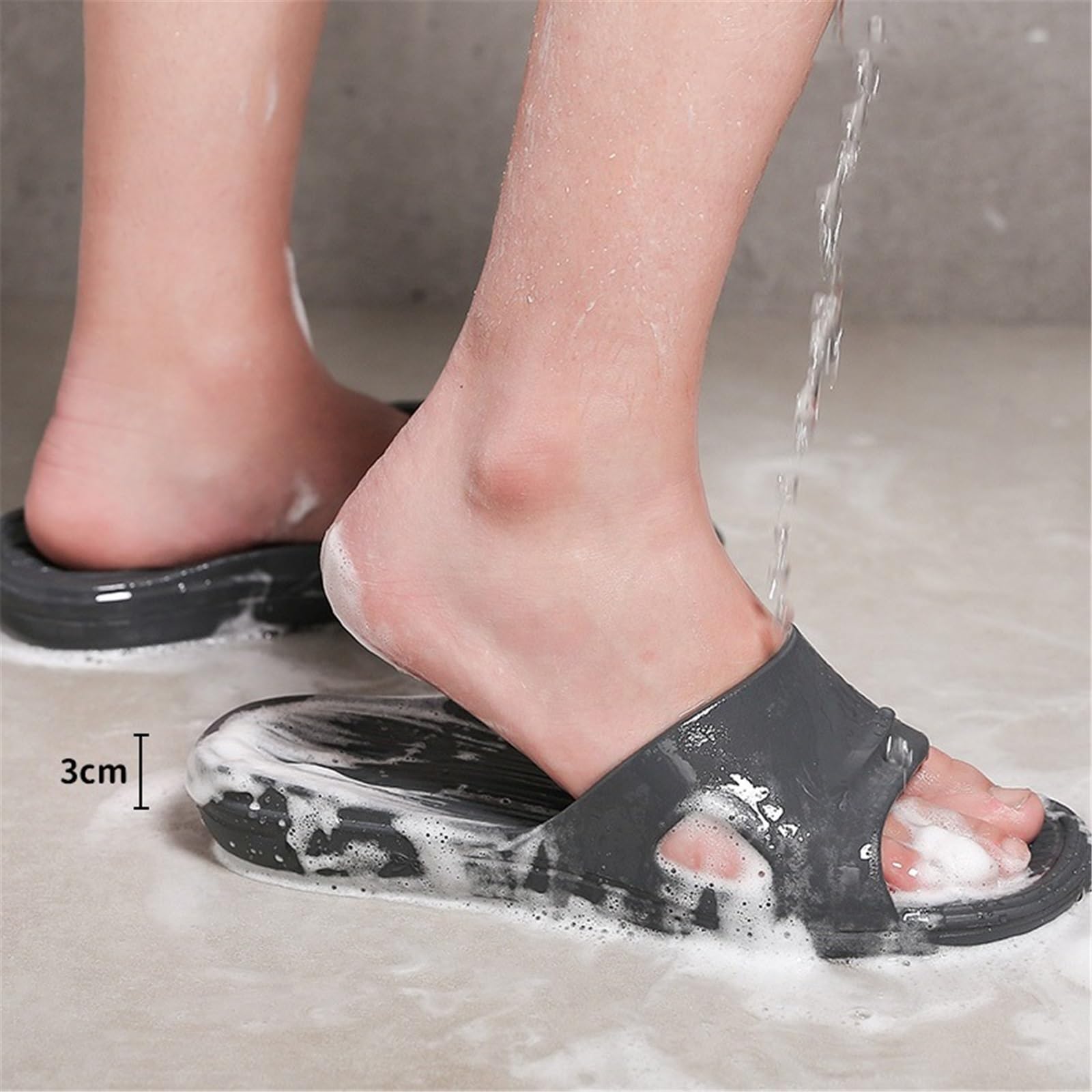 Sandalias de ducha para mujeres y hombres, de secado rápido, antideslizantes, para piscina, cómodas, ligeras, con agujeros de drenaje, zapatos de verano
