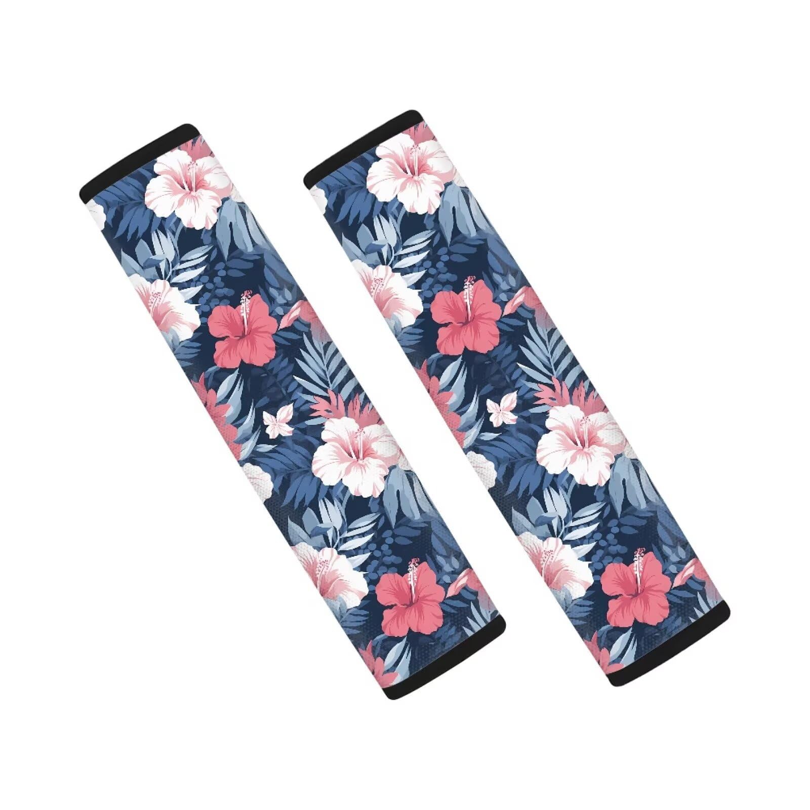 AFPANQZ Pink Tropical Flowers Car Seat Belt Cover Cushion Universal Fit Two-Packs Automotive Seat Belt Pillow for Kids Children Seat Cushion Shoulder Straps Cushion for Bags