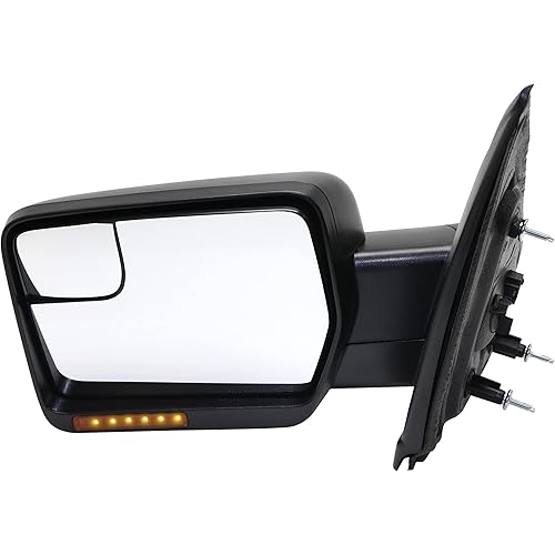 Garage-Pro Driver Side Power Heated Mirror For Ford F-150 2011-2014, Driver Side Mirror Replacement Manual Fold With Signal Light & Spotter Glass, Textured