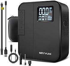 Sponsored Ad - SEYVUM Tire Inflator Portable Air Compressor, DC 12V Tire Pump with Rechargeable Li-ion Battery, Digital Pr...