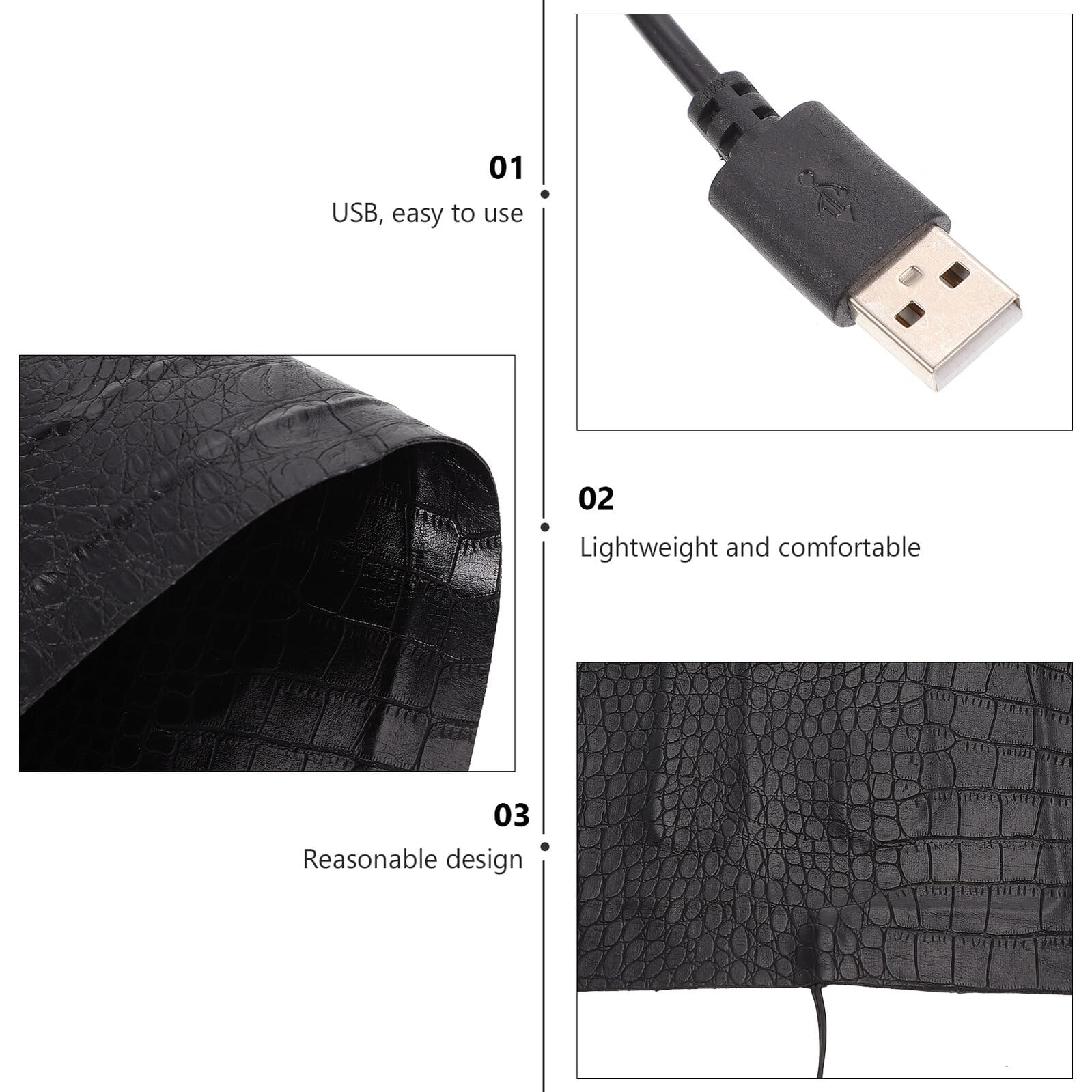 UPKOCH Elektrisch Beheizte Wärmematte aus Leder für Reptilien und Kleintiere Tragbar Regelbar Terrarien