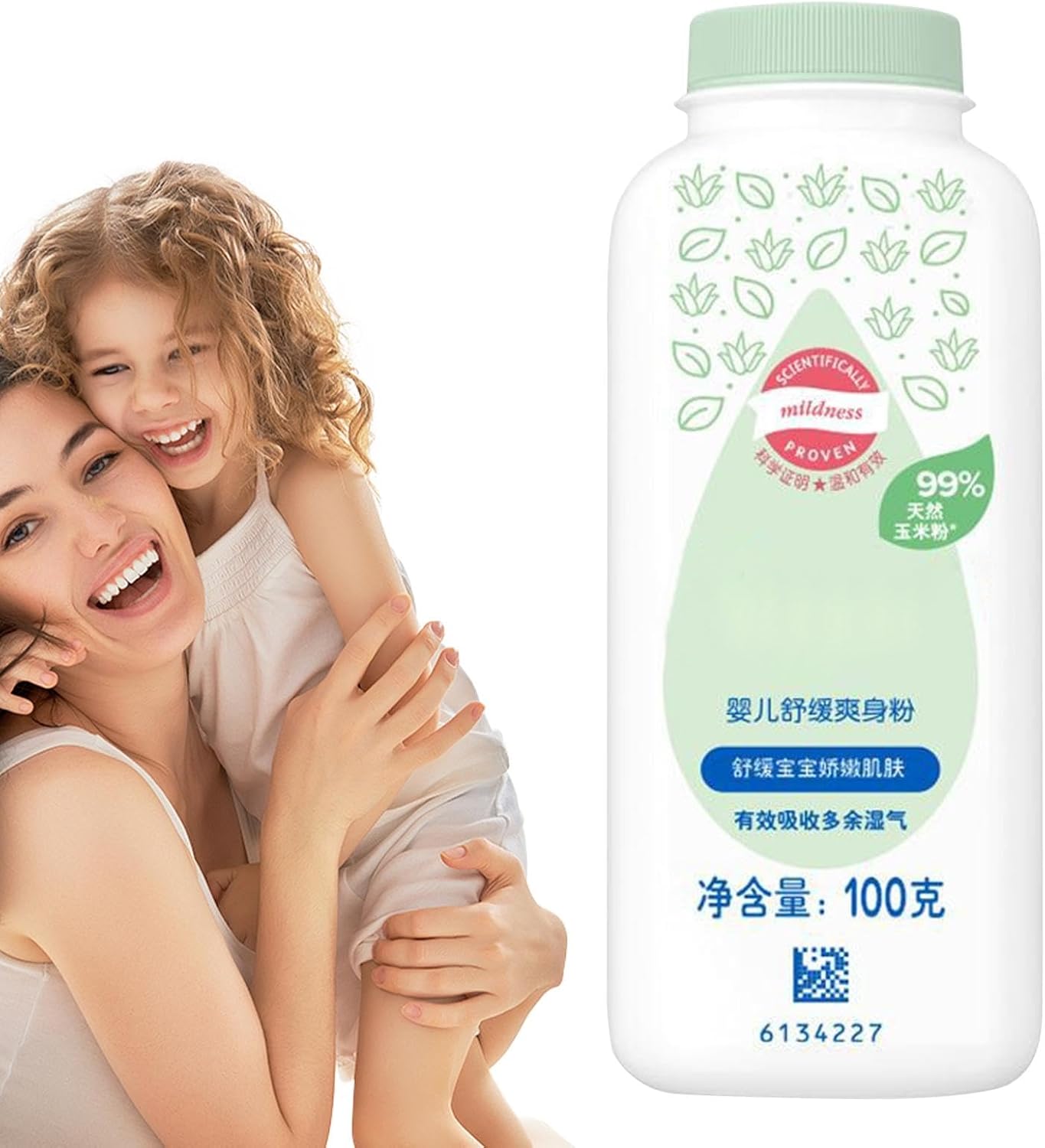 Peuter Body Powder,100g Kids Plant Extracts Poeder – Natuurlijke Vochtcontrole Huid Maizena Poeder Zachte Huidverzorging