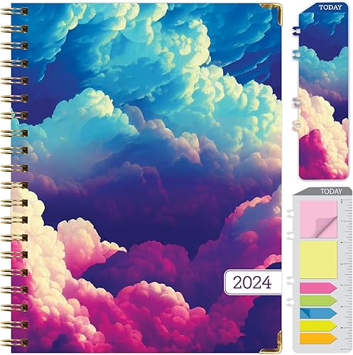 Global Printed Products Agenda 2024 de tapa dura (noviembre de 2023 a diciembre de 2024) Agenda diaria, semanal, mensual y anual de 8.5 x 11