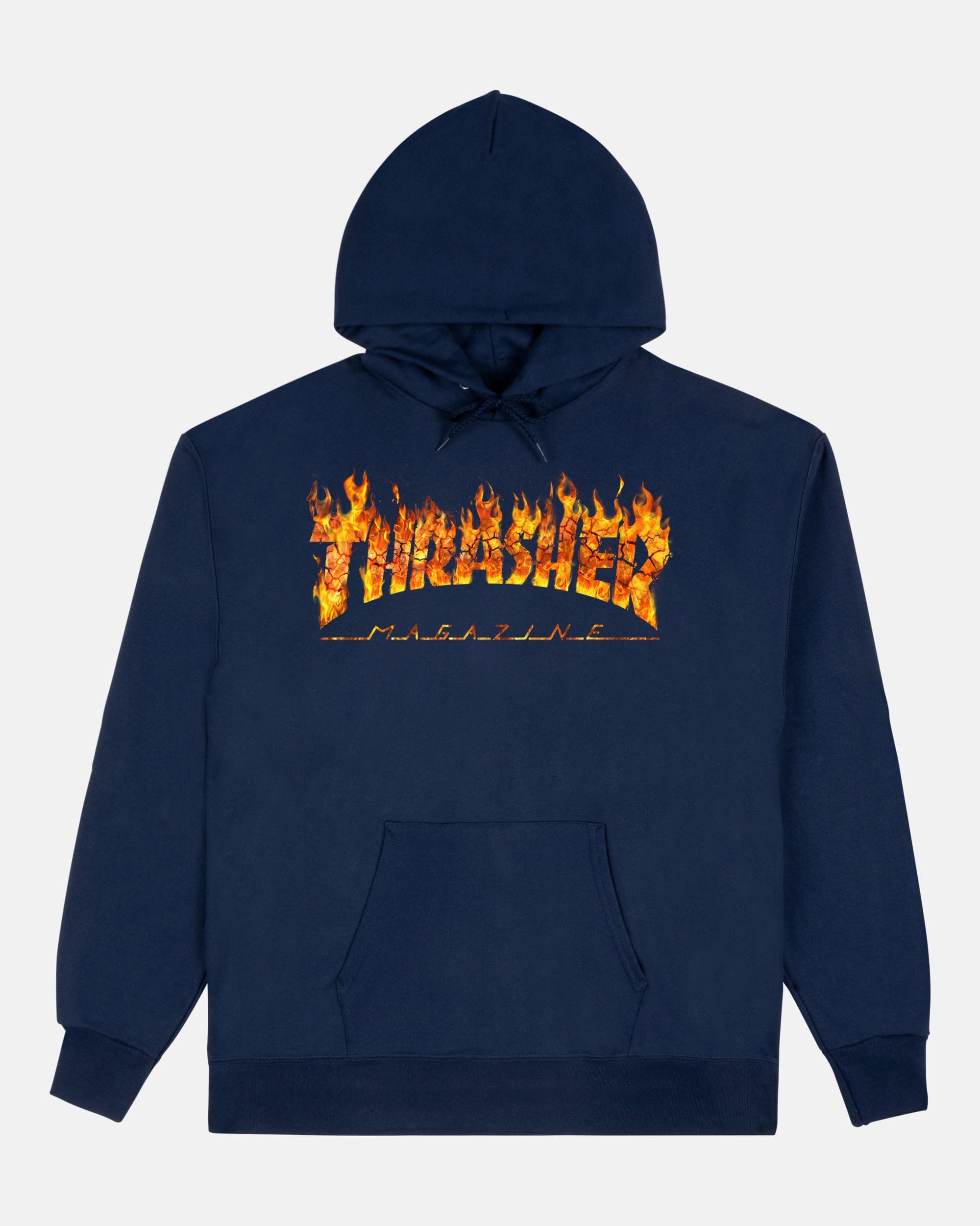 Skateboard Magazine Hooded Sweatshirt Inferno Skate Sweatshirt, Navy Blue, Size: Medium