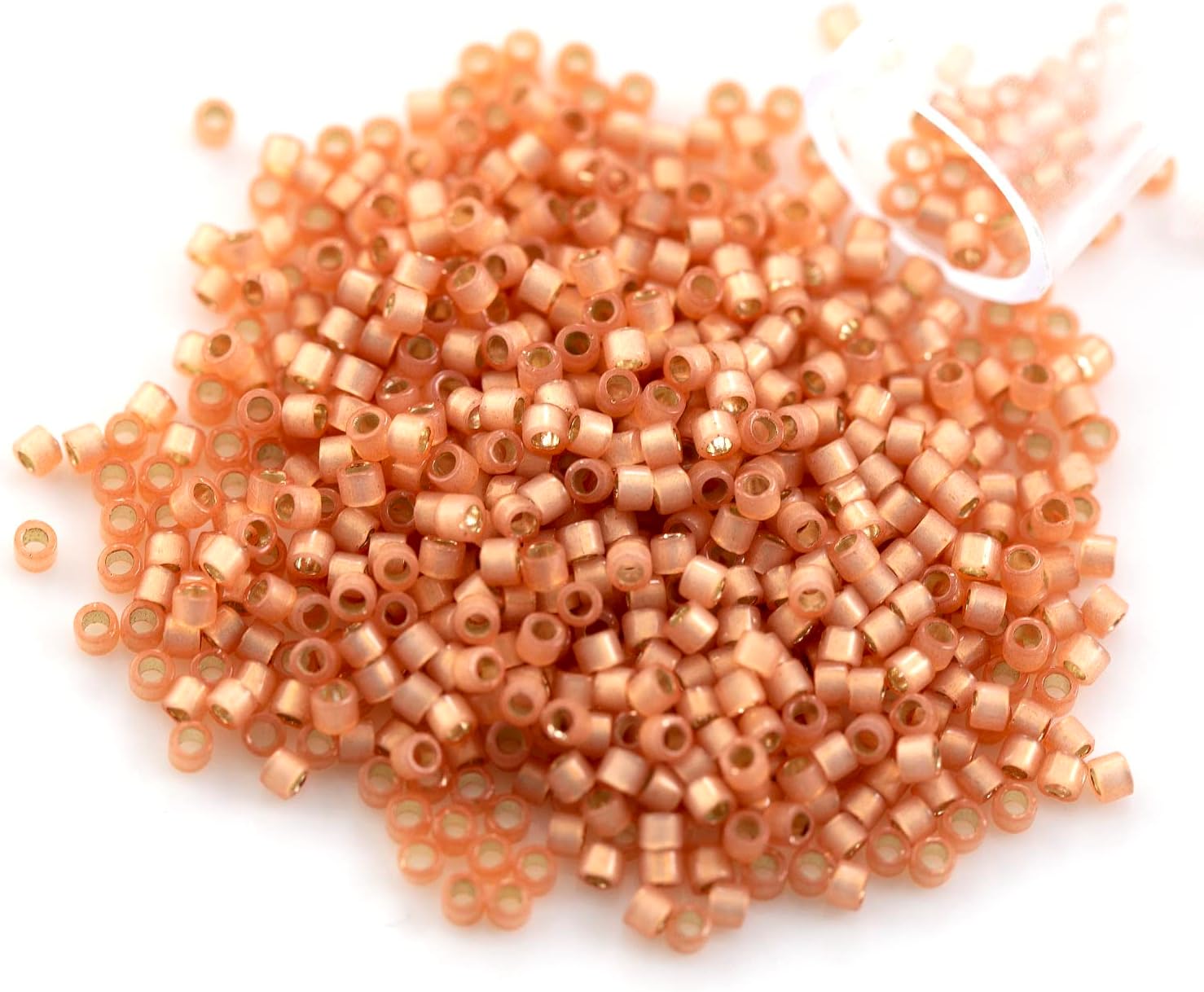 Miyuki Delica Seed Bead 11/0 Silver Lined Dusty Orange (9 Grams)