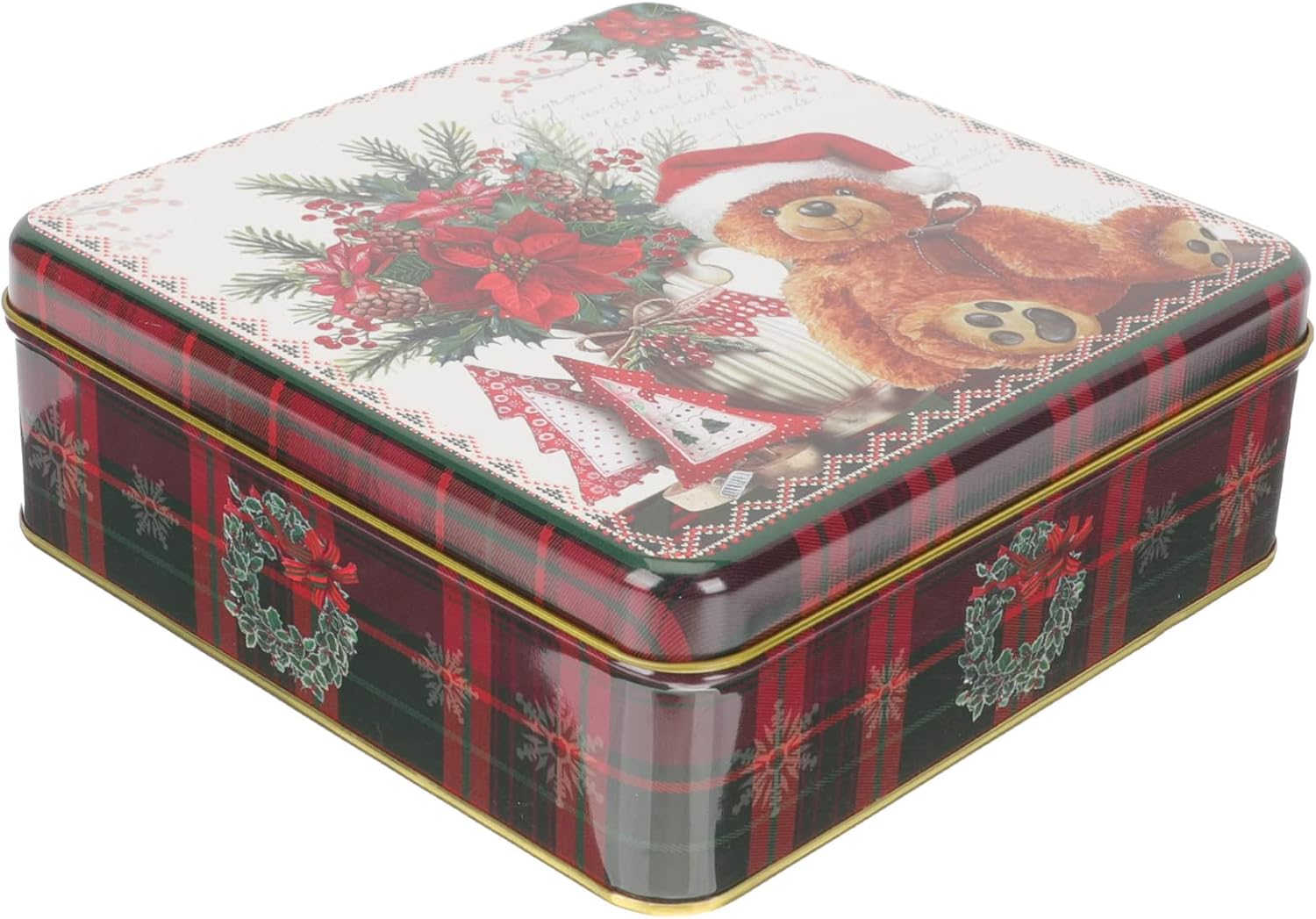 Cabilock Box christmas cookie can xmas candy tins cookie tins with lids christmas