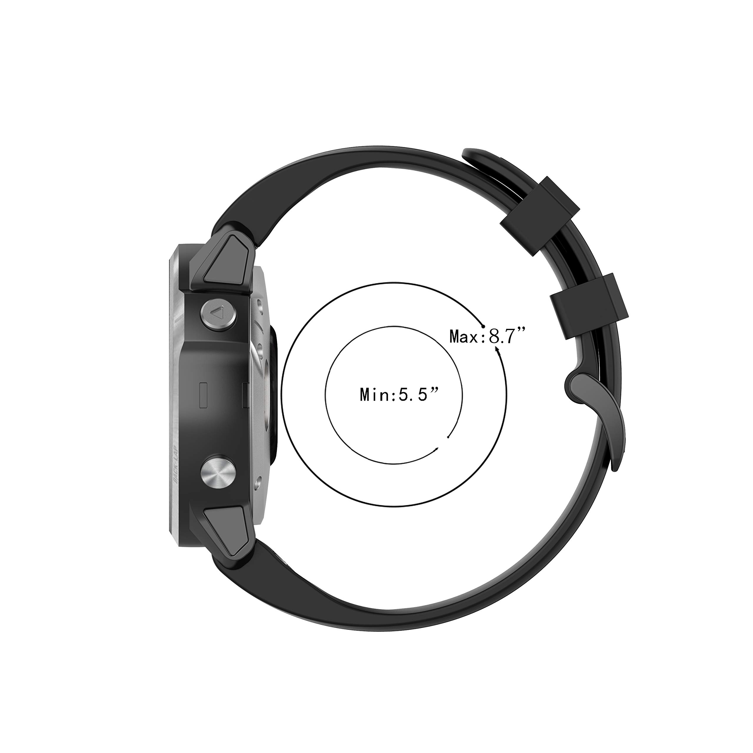 AISPORTS 5-pak kompatybilny z Garmin Fenix 5S Plus pasek silikonowy dla kobiet mężczyzn, 20 mm pasek do zegarka, miękki sportowy pasek zastępczy do Garmin Fenix 7S/6S/6S Pro/5S/5S Plus/Instinct 2S