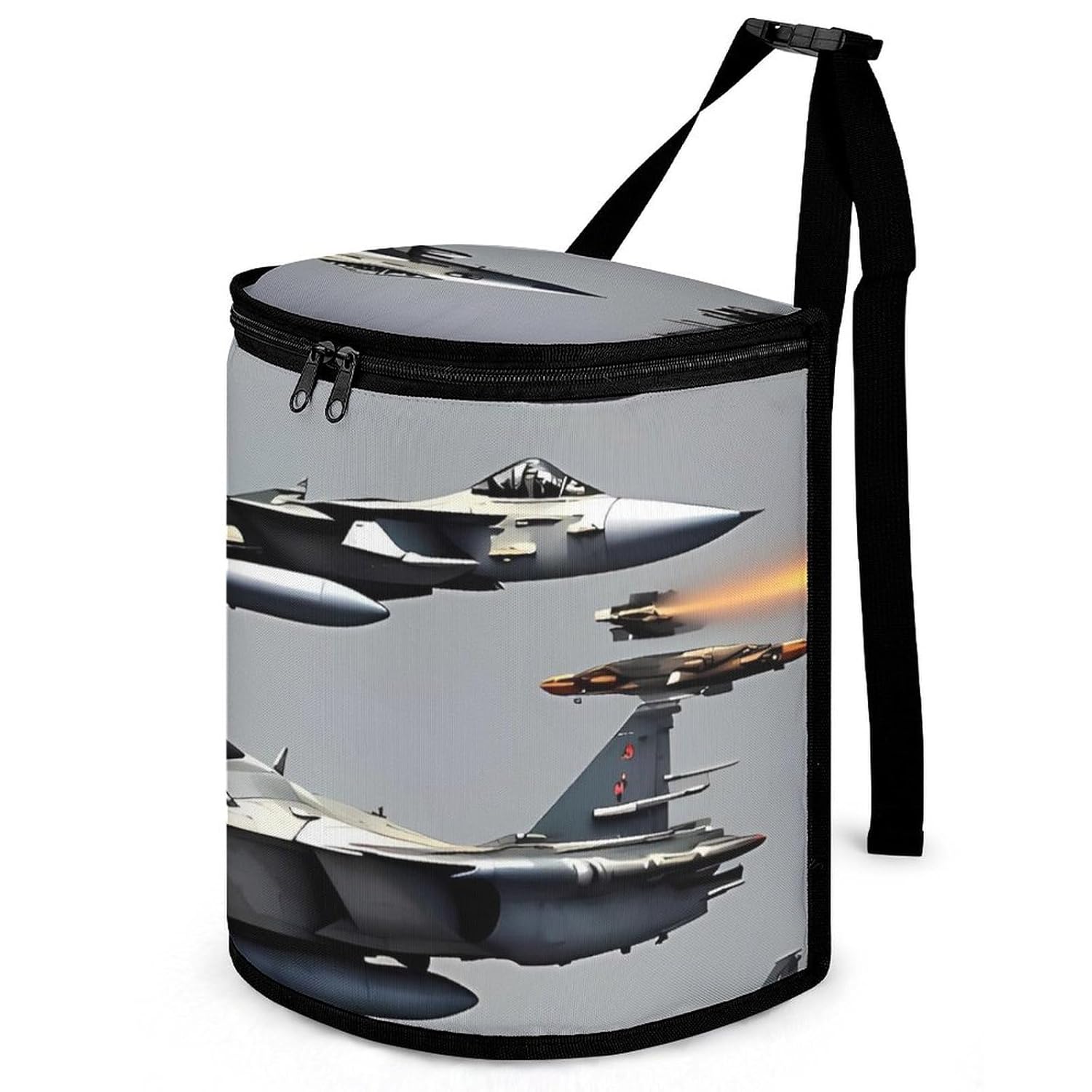 Hanging Car Trash Bag Protable Trash Can Aircraft Fighter Jets Waterproof Garbage Bin for Car