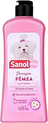 Sanol Dog, Shampoo de pelos para cães e gatos, Fêmea, 500ml, Rosa
