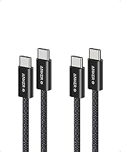 Anker Cable USB C a USB C Zolo, 240W Cable de Carga Rápida Tipo C Trenzado y anti-suciedad, 2 Pack, Conector Delgado, para iPhone 16/15 ProMax Plus, MacBook/iPad/Galaxy S24 (1m+1m, Negro)