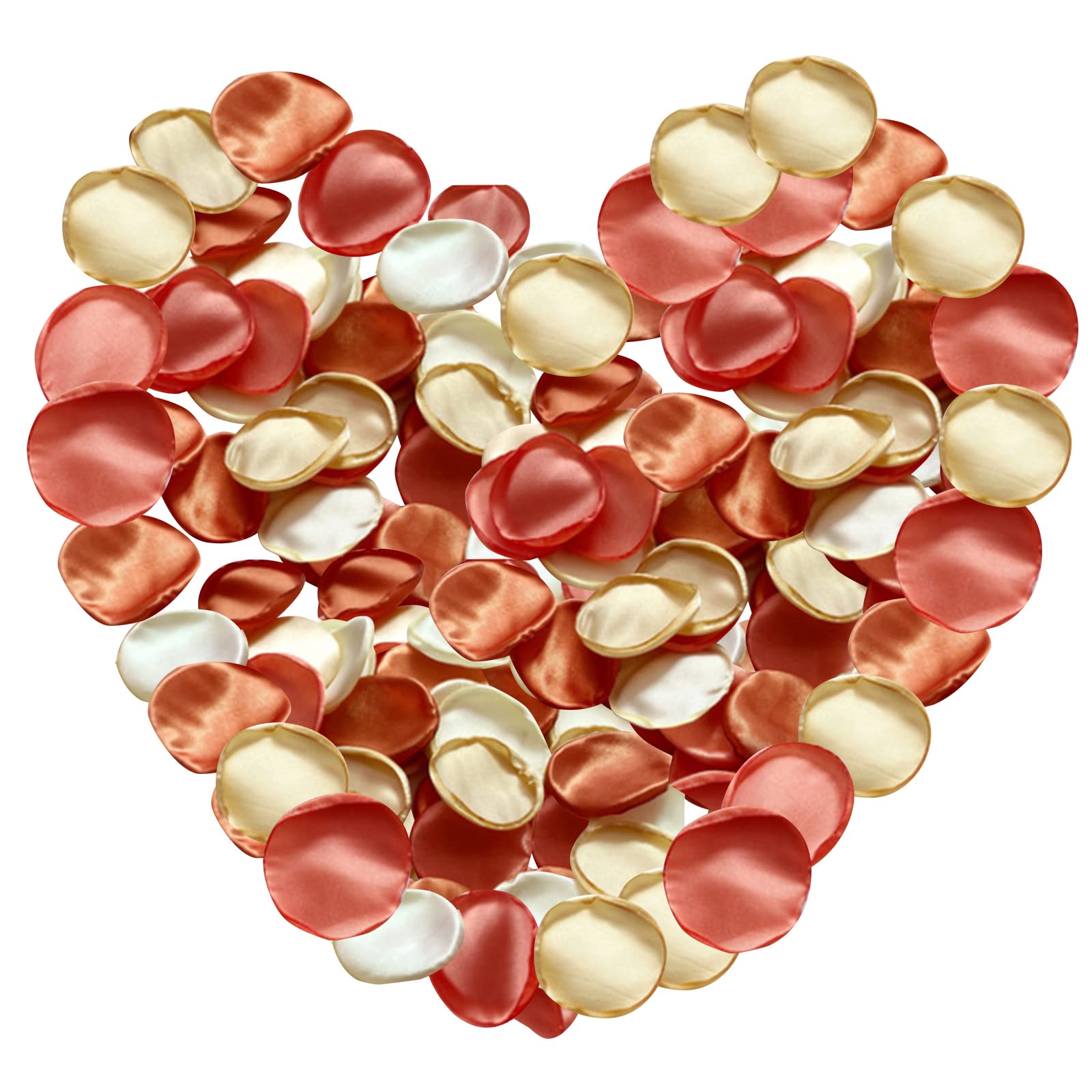 GORGECRAFT 200 Pz Raso Petali di Rosa Petali di Rosa Arancio Artificiali per Matrimonio Corridoio Centrotavola Tavolo Coriandoli Bomboniere e Ricordini Decorazione Della Casa