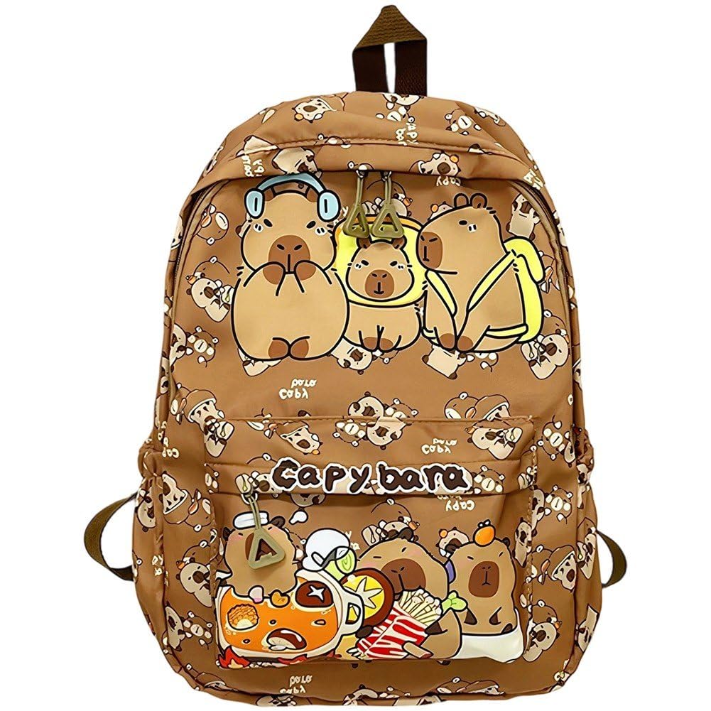 Cartable capybara pour enfants grand format et sac à dos scolaire