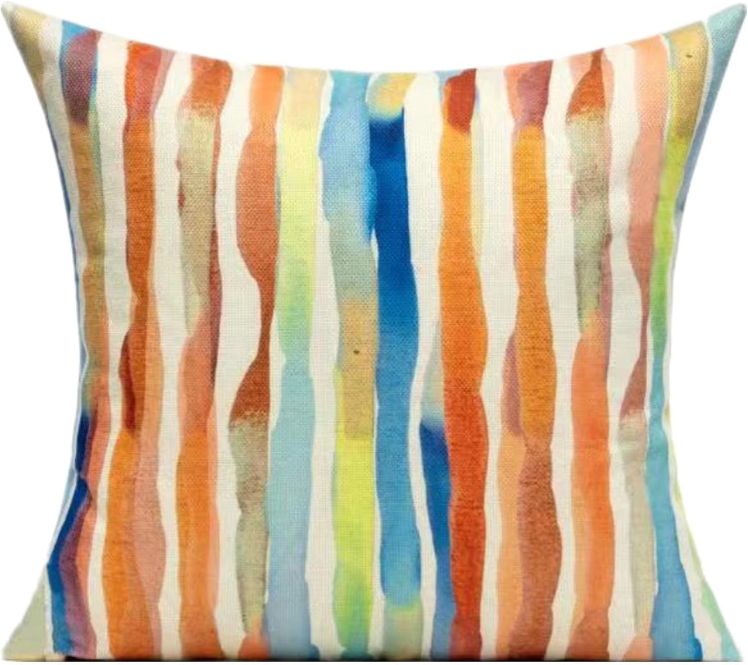 20x20 Colorful Abstract Modern Throw Pillow Covers Outdoor Couch Furniture Geometric Striped Square Decorative Patio Cushion Covers Home Décor for Bedroom Sofa Bench Porch Set of 4
