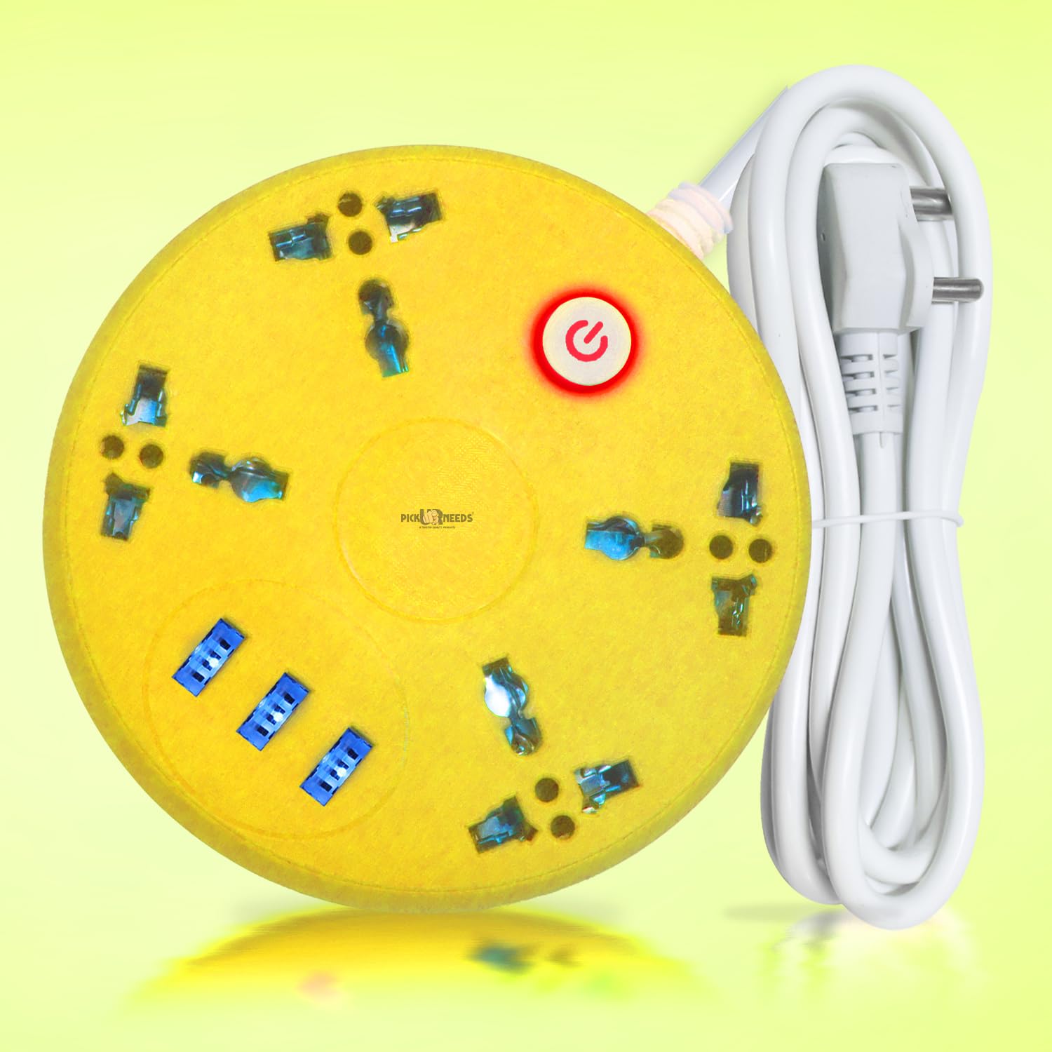 Pick Ur Needs Extension Cord/Board/Switch/Power Strip with Charging Ports and 4 Socket -10 Amp Heavy Duty for Multiple Devices Smartphone Tablet Laptop (Light Yellow) (B0C85G766V) Amazon Price History, Amazon Price Tracker