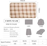 Vista 39 de XING YE CHUAN Fleece Wearable Blanket, Comfy Poncho Throw with Buttons, Plush Sleeveless Blankets, for Women Cape Wrap Cover