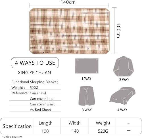 Miniatura 7 de XING YE CHUAN Manta de forro polar, cómoda manta de poncho con botones, mantas de felpa sin mangas, para mujer, cubierta envolvente