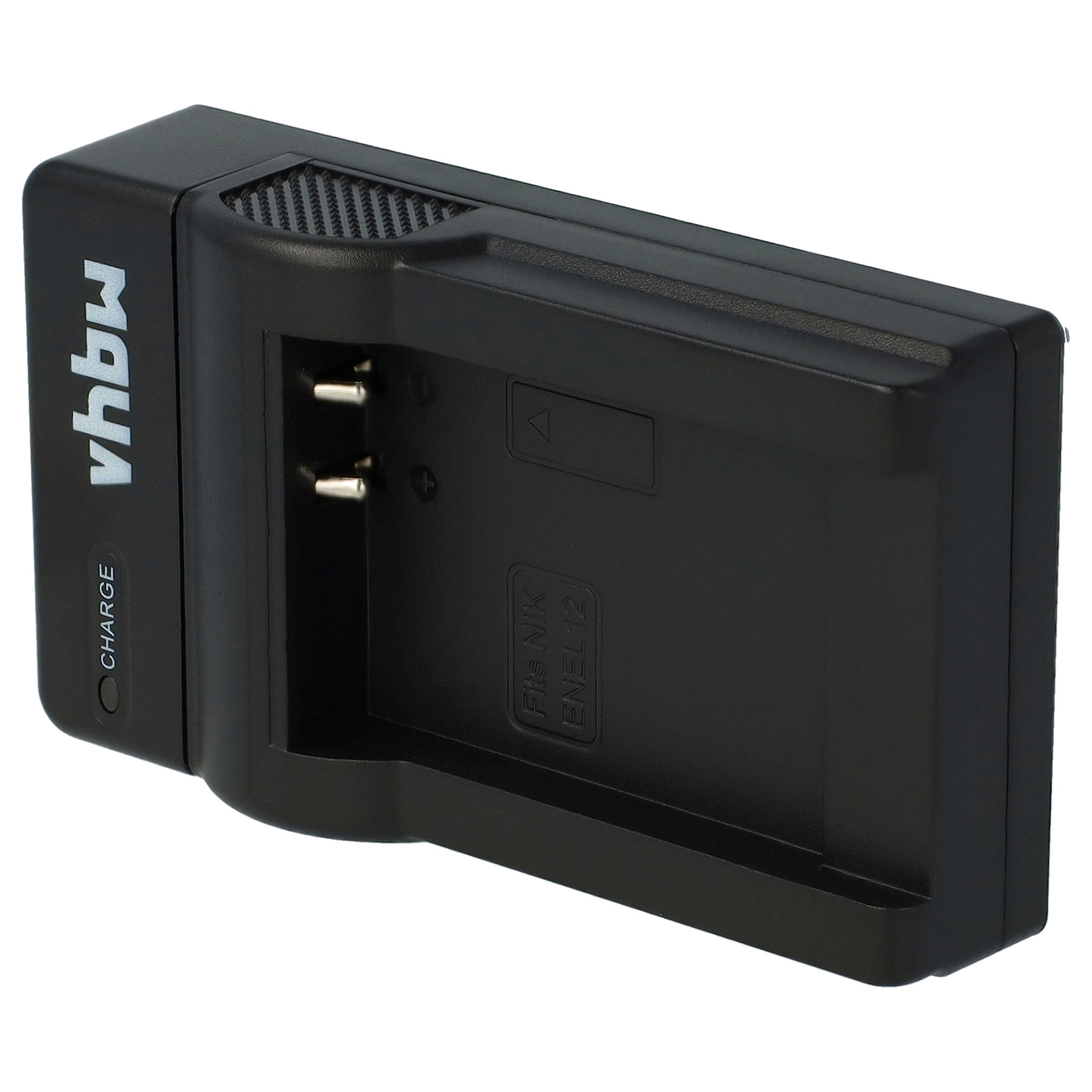vhbw caricabatterie USB compatibile con Nikon CoolPix S9200, S9300, P300, P310, AW120, S9600 batterie di videocamera, reflex - Stazione di ricarica